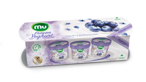 Mu Frozen Yoghurt with blueberries