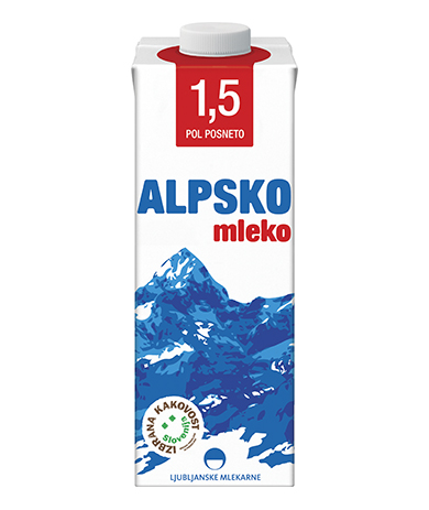 Alpsko mleko z 1,5 % m. m.