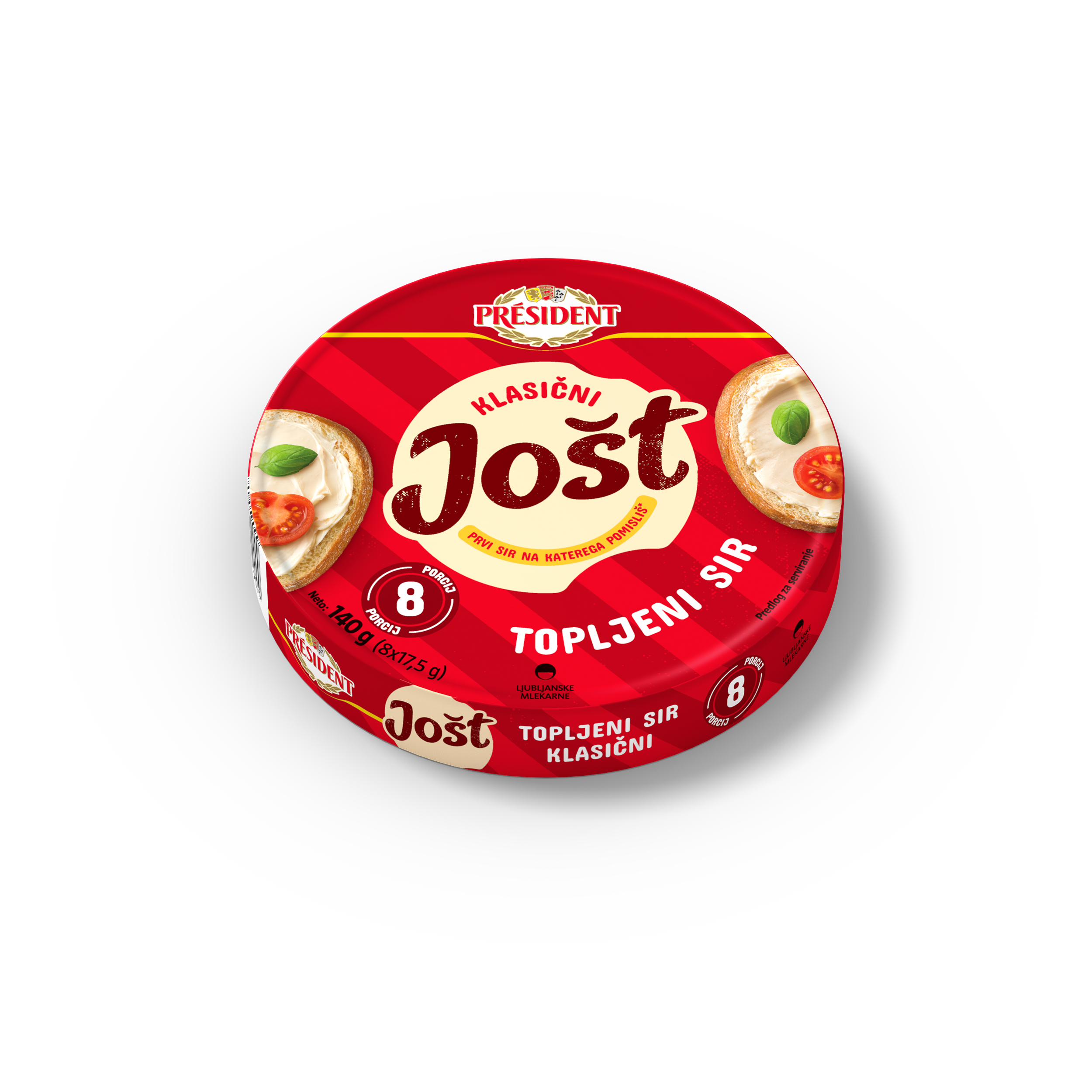 Président Jošt spreadable processed cheese, classic
