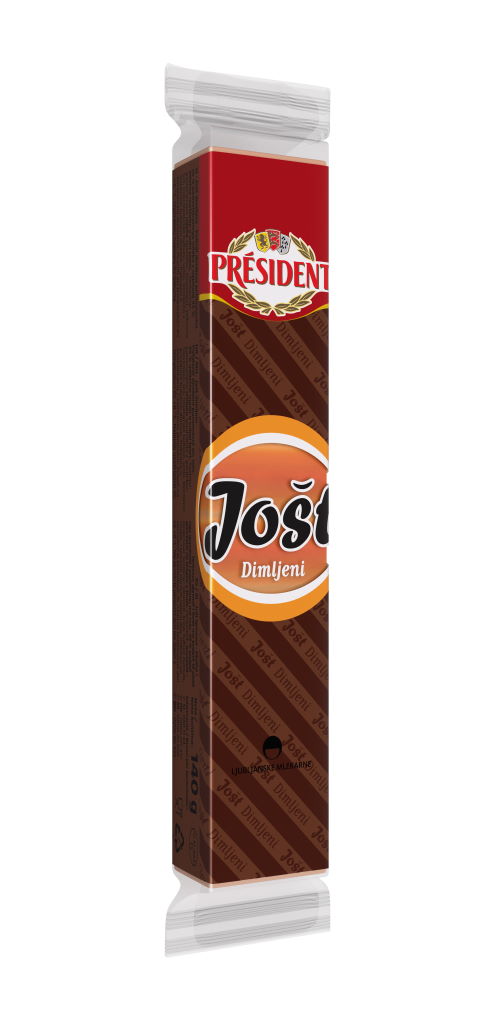Président Jošt smoked; semi-hard full fat cheese