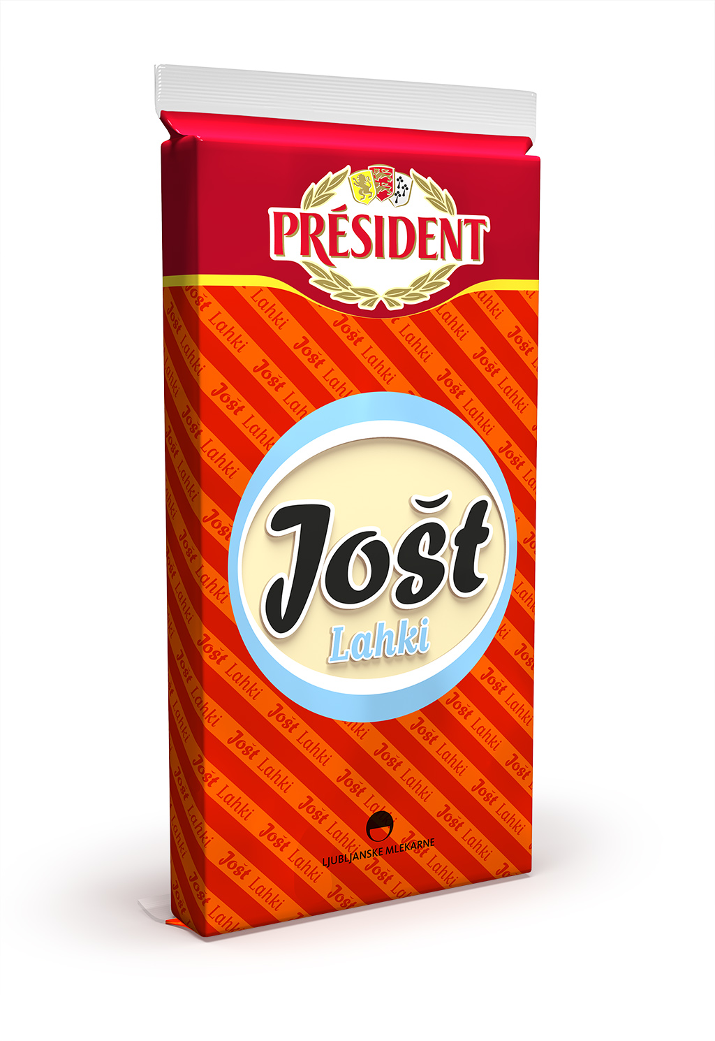 Président Jošt light; semi-hard medium fat cheese