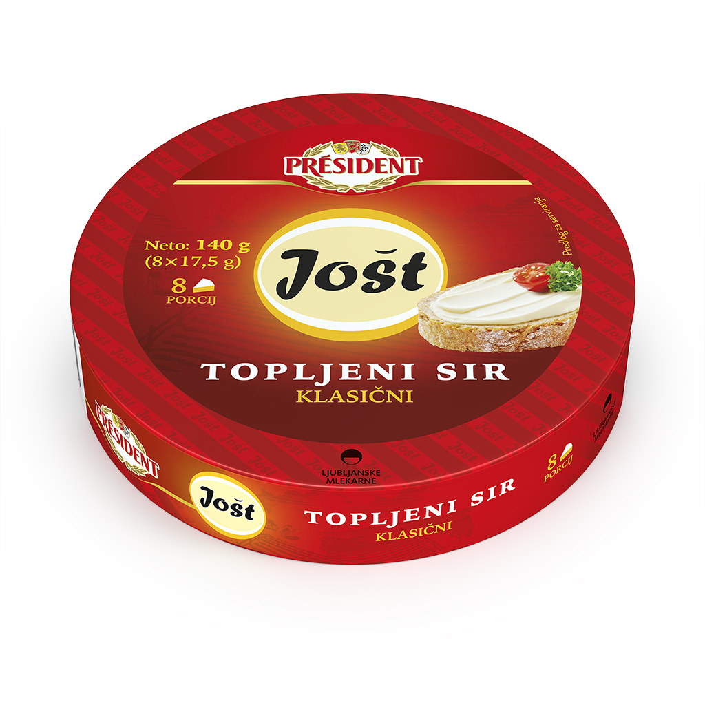 Président Jošt spreadable processed cheese, classic