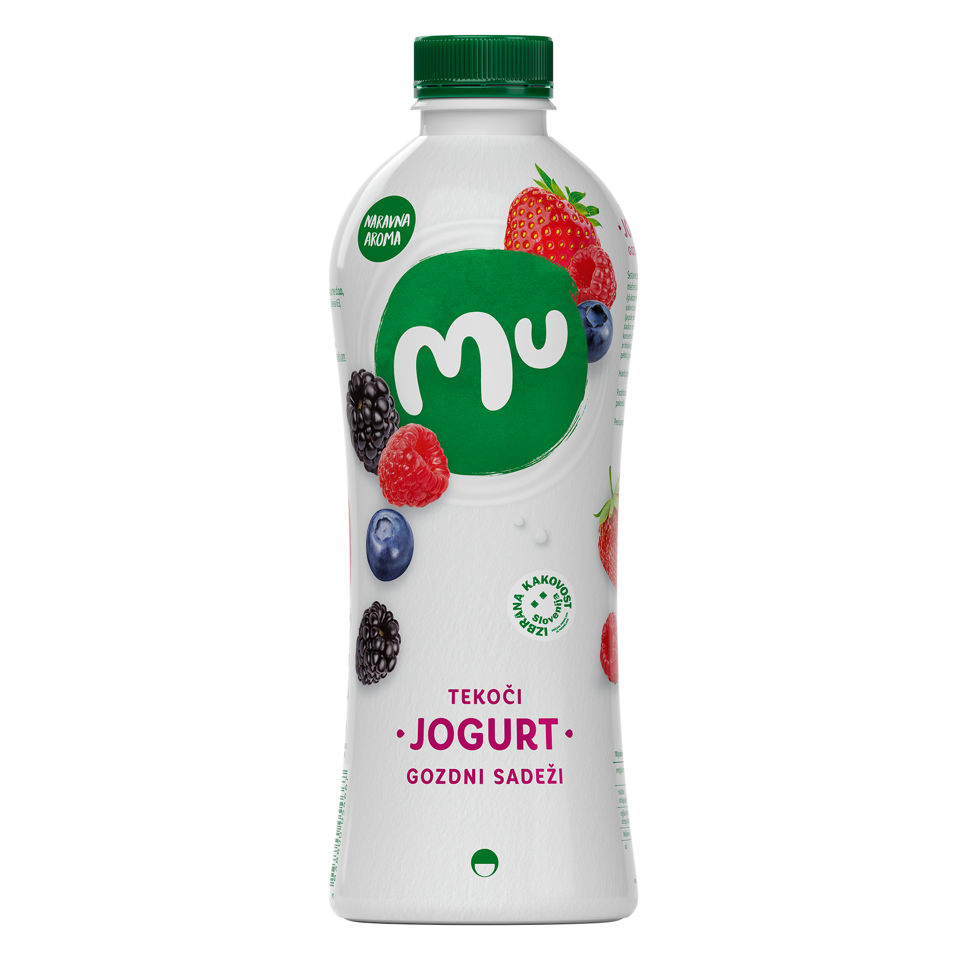 Mu fruit yoghurt forest fruits; plastic bottle