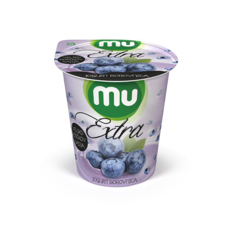 Mu Extra jogurt; borovnica