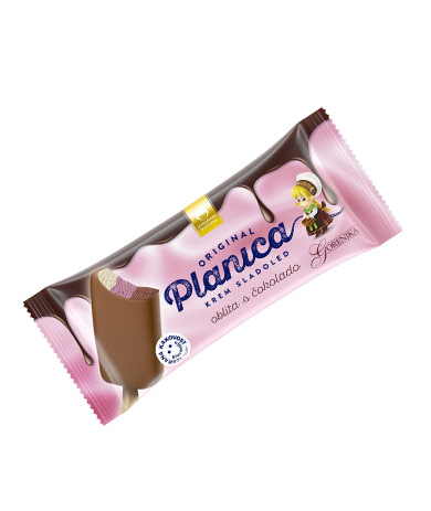 Planica Original: čokolada, jagoda, vanilja z oblivom mlečne čokolade