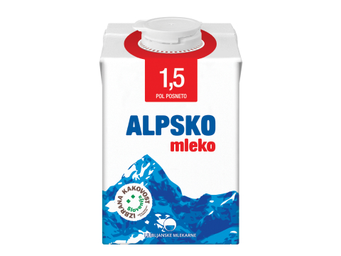 Alpsko mleko with 1,5 % milk fat