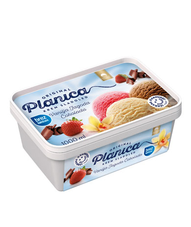 Planica Original: chocolate, strawberry, vanilla - Lactose Free