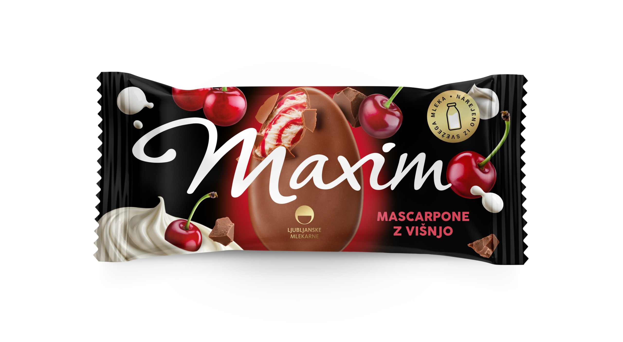 Maxim Premium mascarpone z višnjo Maxim Premium mascarpone z višnjo