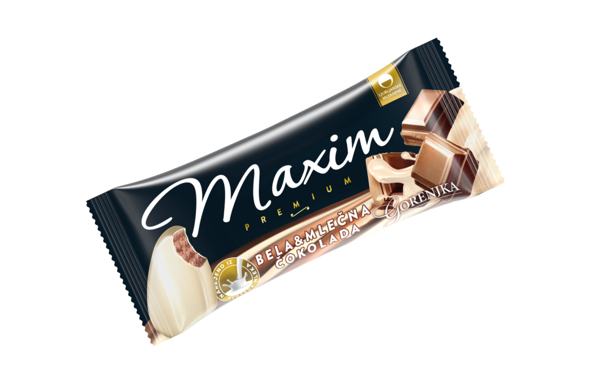 Maxim Premium bela in mlečna čokolada