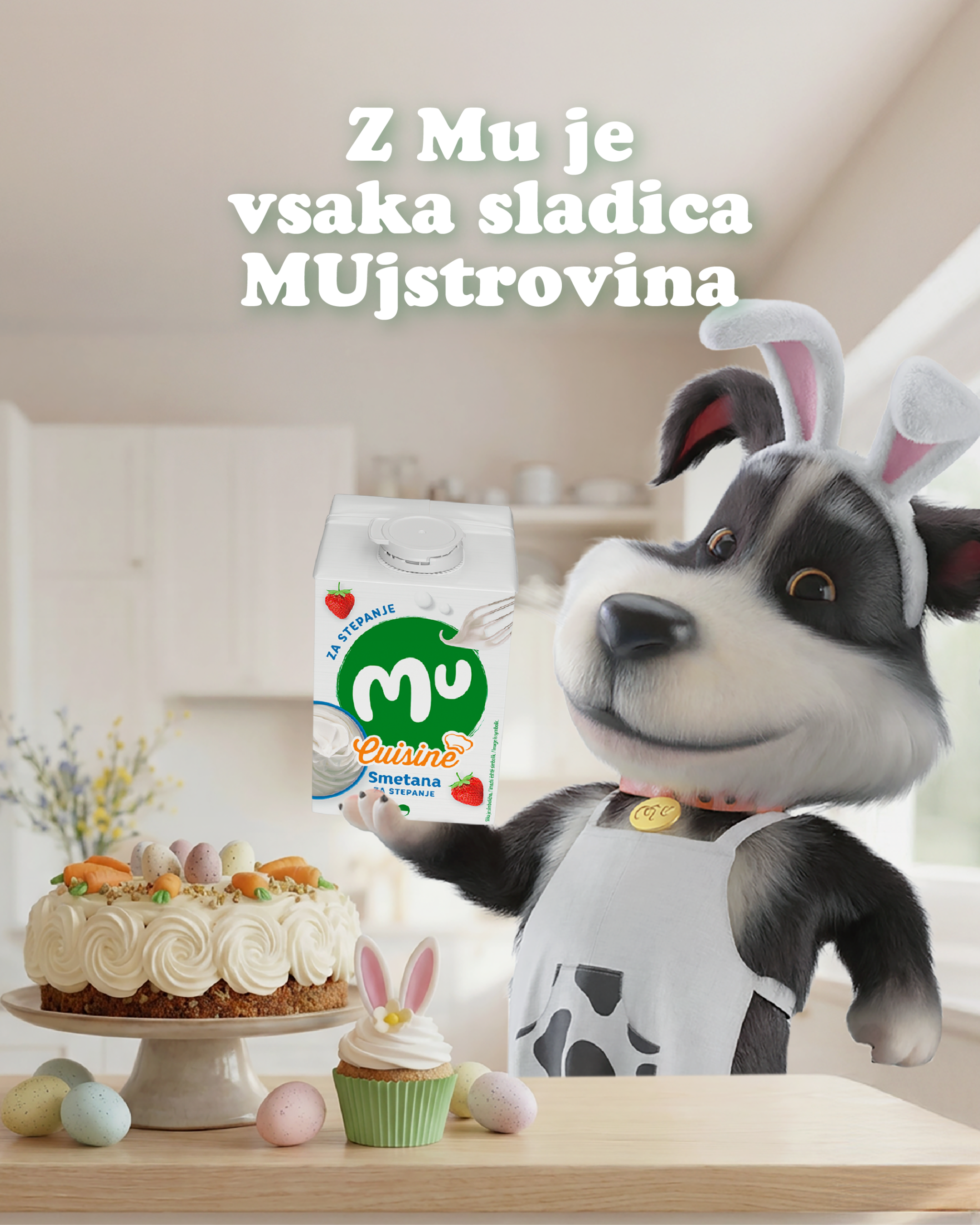 Korenčkova torta z Mu Cuisine smetano