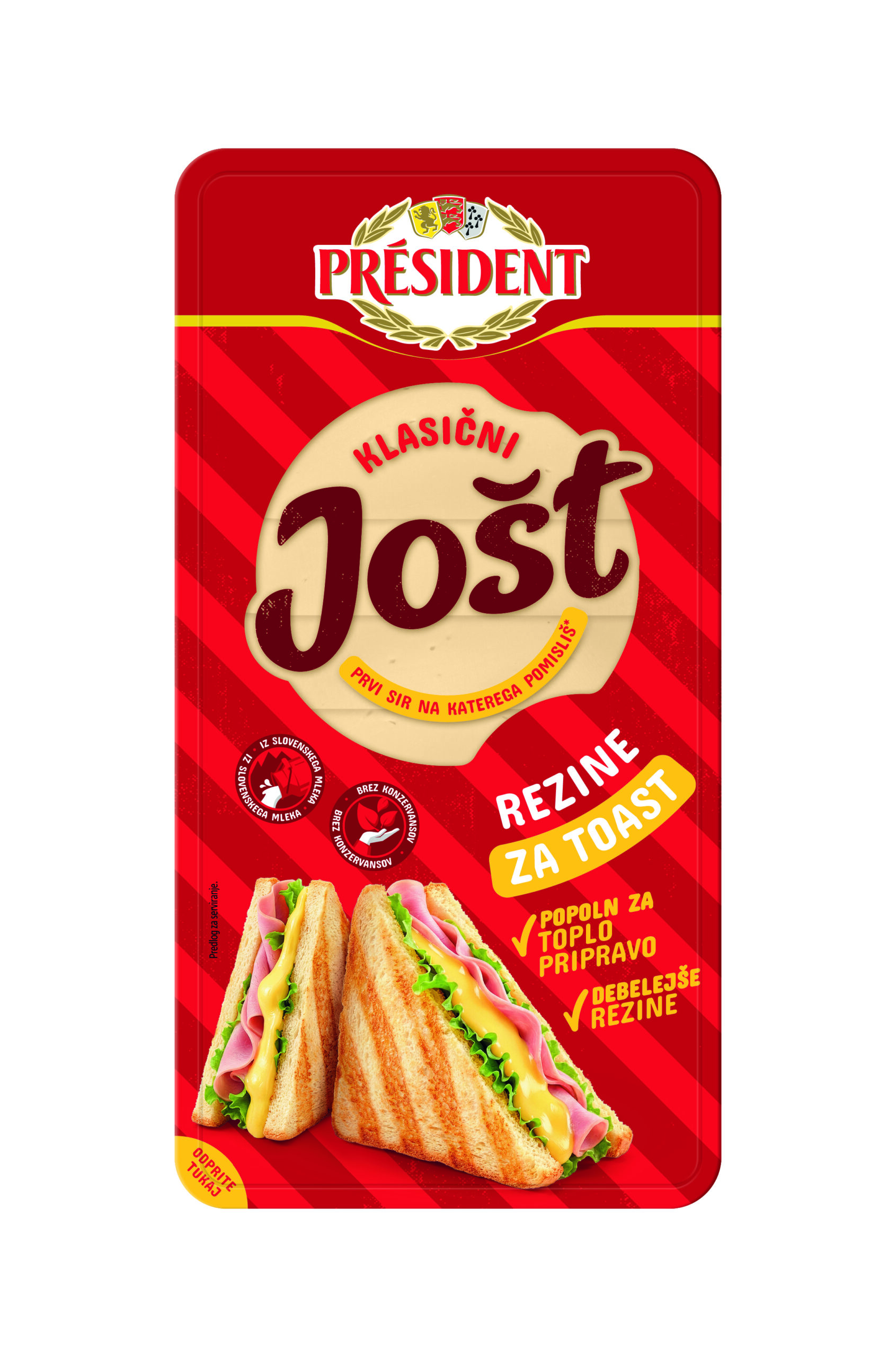 Président Jošt toast slices